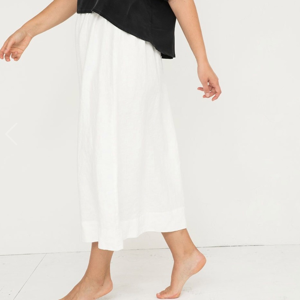 Elizabeth Suzann Bel Skirt in Ivory Linen